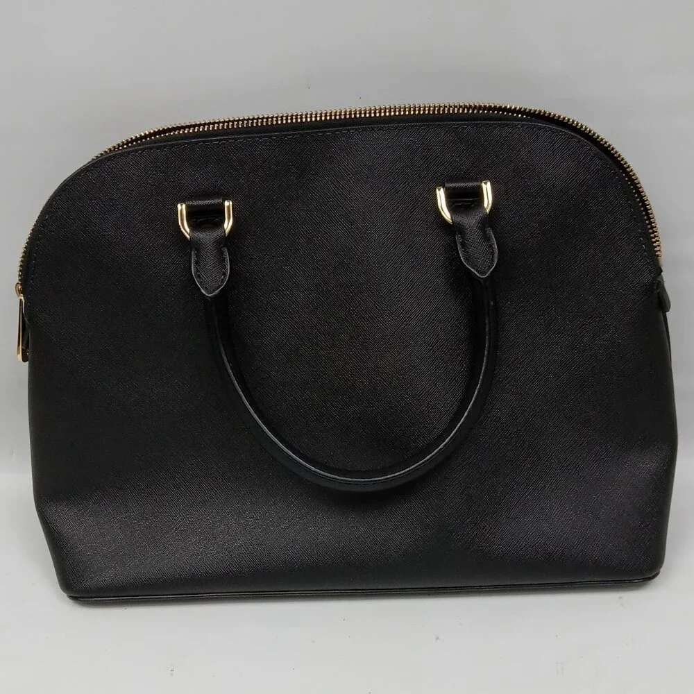 Michael Kors Cindy Medium Dome Satchel Black NO SHOULDER STRAP - Picture 3 of 10